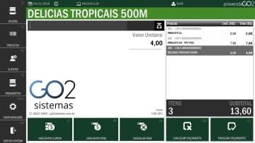 Tela do sistema Pré-Venda